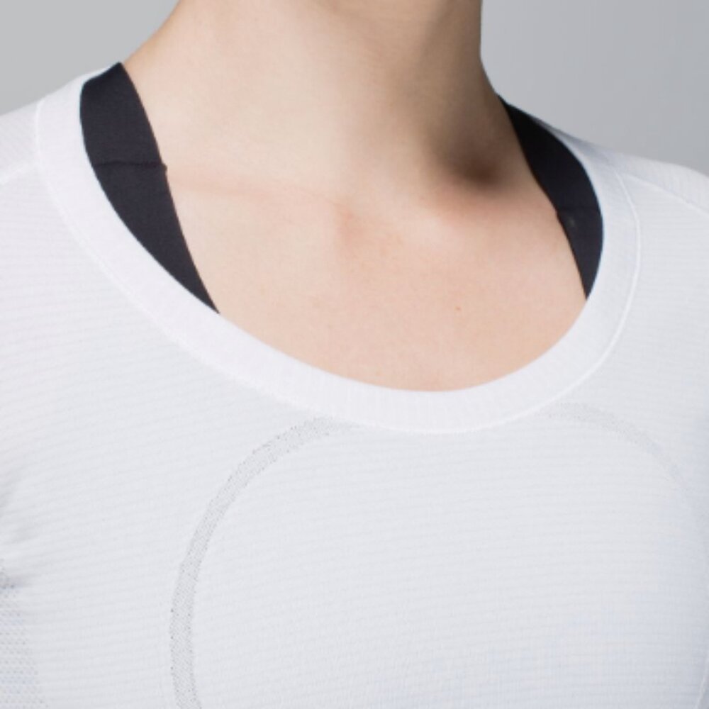 (6026)  🍋 LULULEMON RUN: Swiftly Tech Long Sleeve Crew Sz 6 WHITE VGUC - Picture 5 of 11